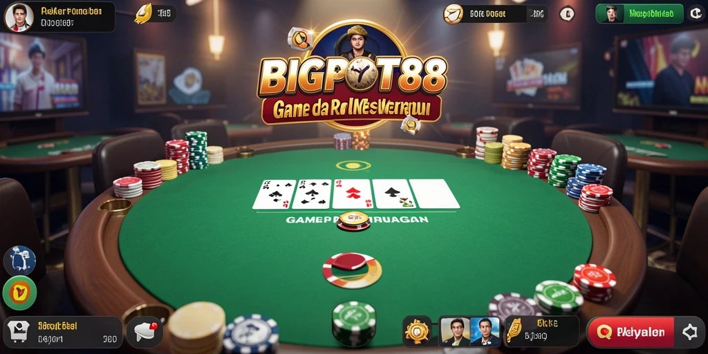 Tampilan menarik dari gameplay Poker BIGPOT88.
