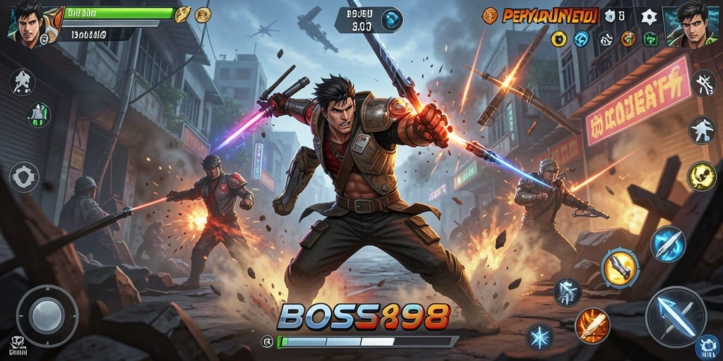 Screenshot gameplay seru dari BOS898 dalam aksi.