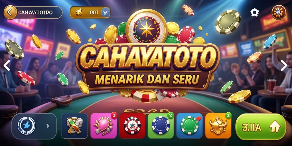 Screenshot utama CAHAYATOTO menampilkan gameplay kasino yang menarik.