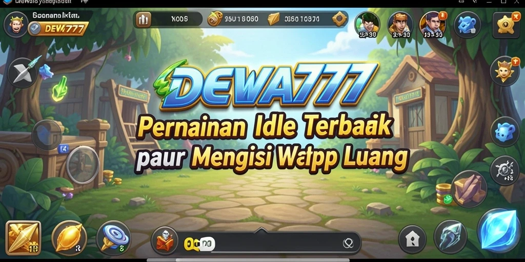 Tampilan gameplay DEWA777 dengan karakter dan sumber daya yang menarik.