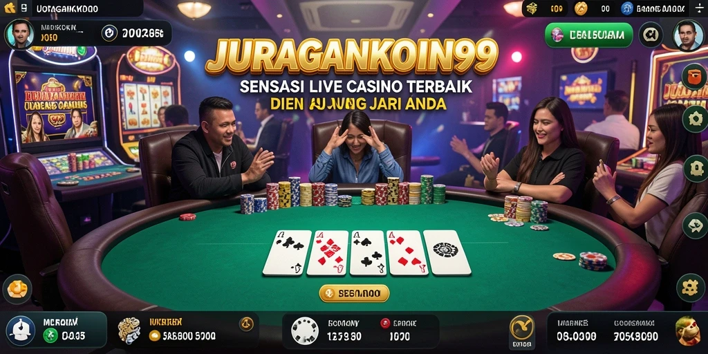 Tampilan menarik dari gameplay Live Casino JURAGANKOIN99 yang seru.