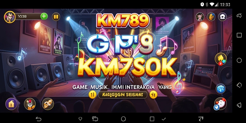Tampilan gameplay KM789 yang menarik dengan berbagai lagu dan tantangan musik.