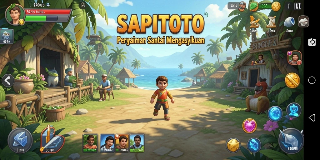 Tampilan gameplay SAPITOTO yang cerah dan mengasyikkan.