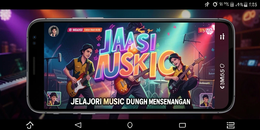 Tampilan gameplay SM605 yang menarik dan penuh aksi musik.