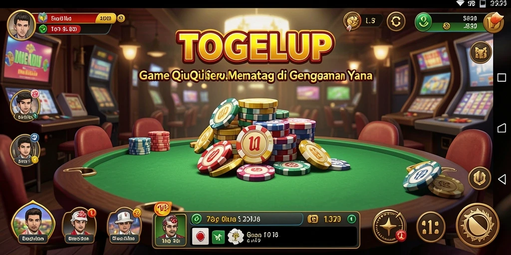 Screenshot gameplay TOGELUP menampilkan suasana kompetisi QiuQiu yang seru.