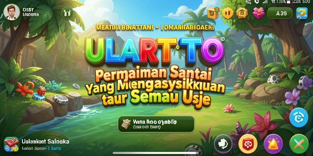 Tampilan gameplay ULARTOTO yang menyenangkan dan penuh warna.