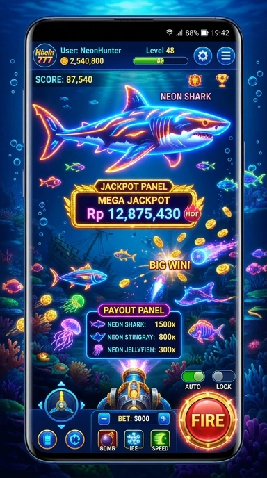 Tampilan beranda aplikasi hiwin777 yang menarik.
